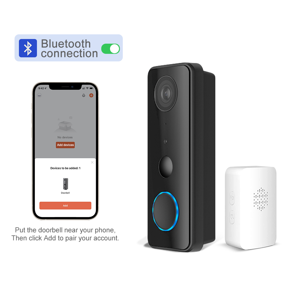 Wifi Doorbell Camera - 2MP 1080P Tuya APP Bluetooth Lage
