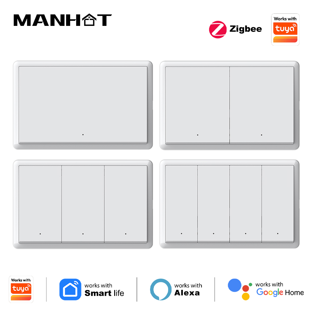 Smart Home Google - Manhot Smart Zigbee-schakelaar Geen neutrale draad