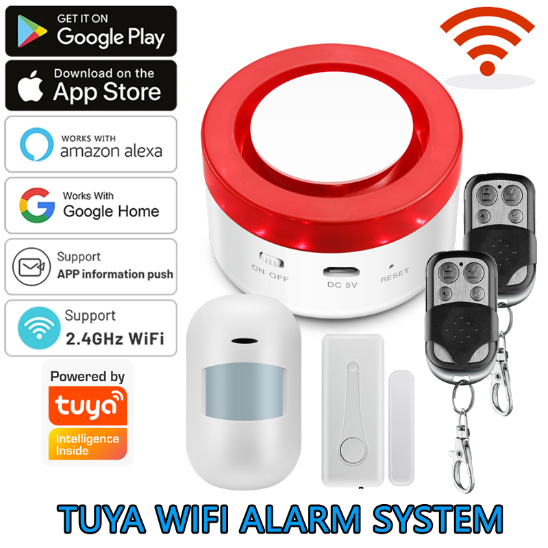 Smart Home Ecosystems - WiFi Tuya Alarmsysteem 120DB Draadloze WIFI