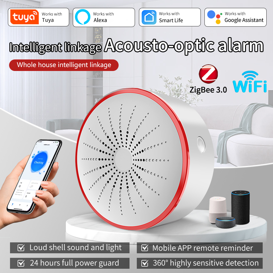 Smart Home Ecosystems - Tuya WiFi ZigBee Smart Alarm Sirene