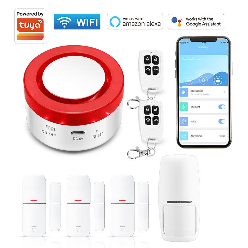 Smart Home Demo Kit - Tuya Smart WIFI Draadloos beveiligingsalarmsysteem Alarmkit