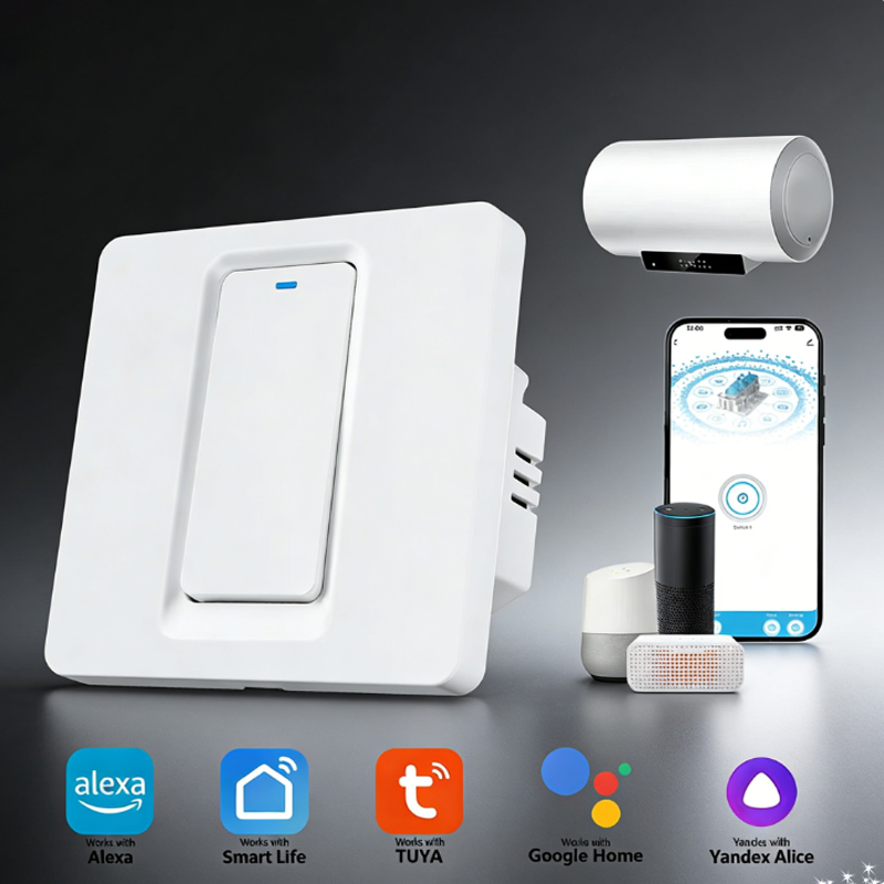 Smart Home Google - Slimme boilerschakelaar/WiFi en Bluetooth-aanraakbediening Werkt met