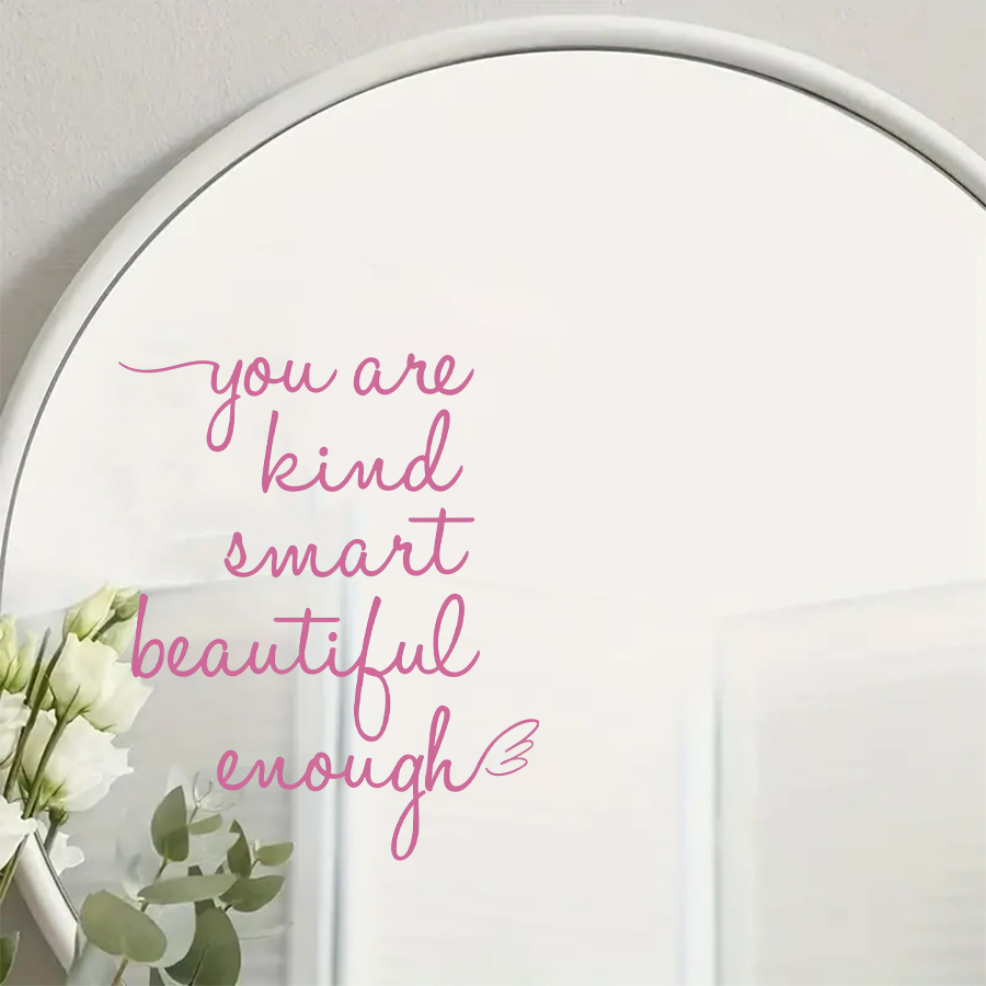 Smart Home Quotes - Inspirerende quote spiegelsticker zelfklevende sticker -
