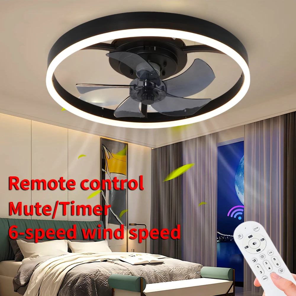 Smart Ceiling Fan - Intelligente stille moderne plafondventilator met verlichting