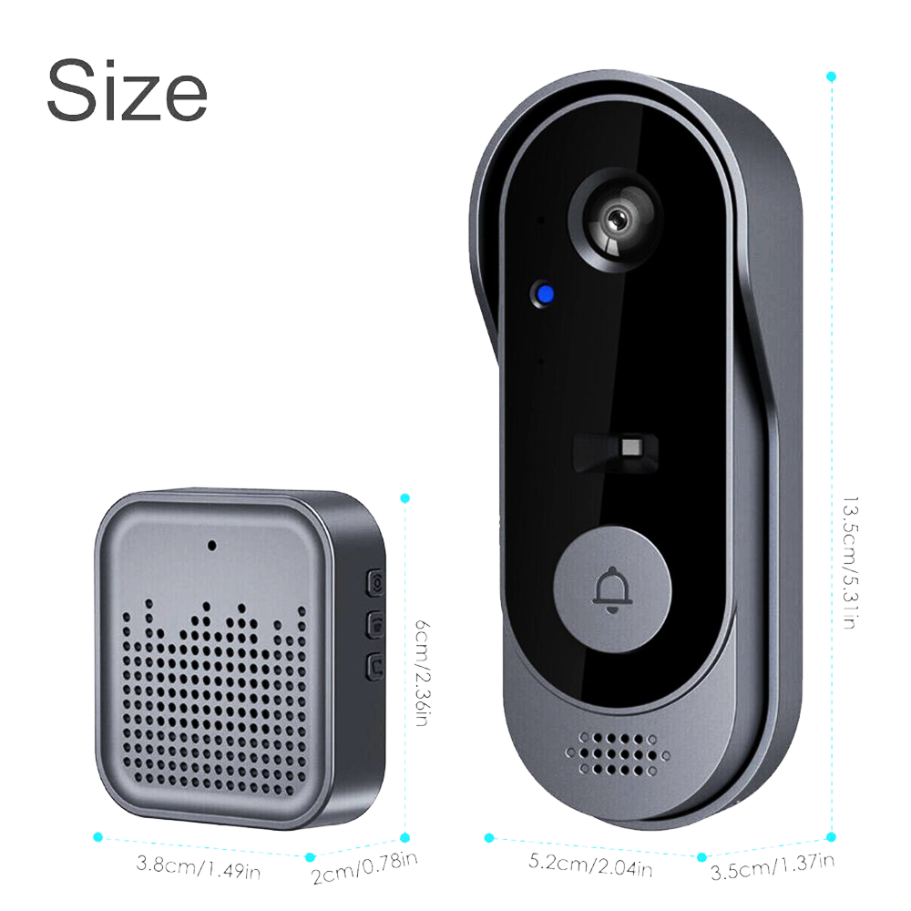 Wifi Doorbell Camera - Tuya APP 170 Graden Groothoek Batterijvoeding