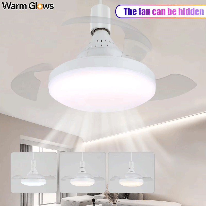 Smart Ceiling Fan - Plafondventilator met verlichting en afstandsbediening, verborgen