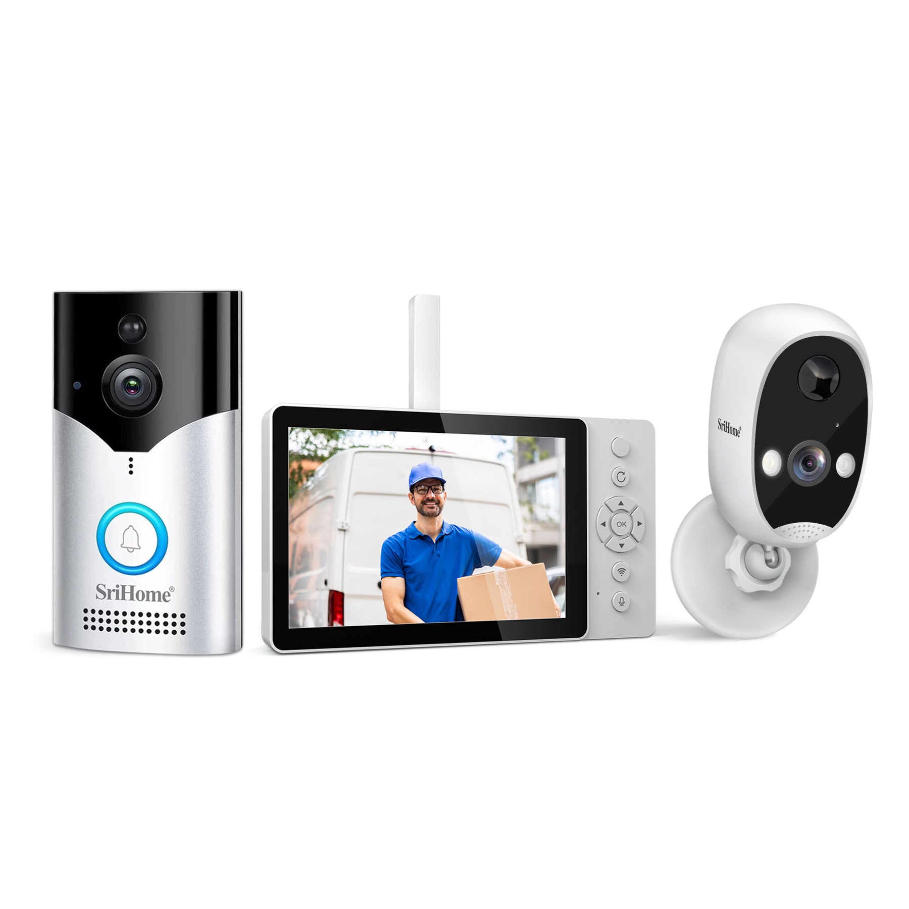 Wifi Doorbell Camera - Srihome SH054+DH008 4MP 1400P Lage Comsunption
