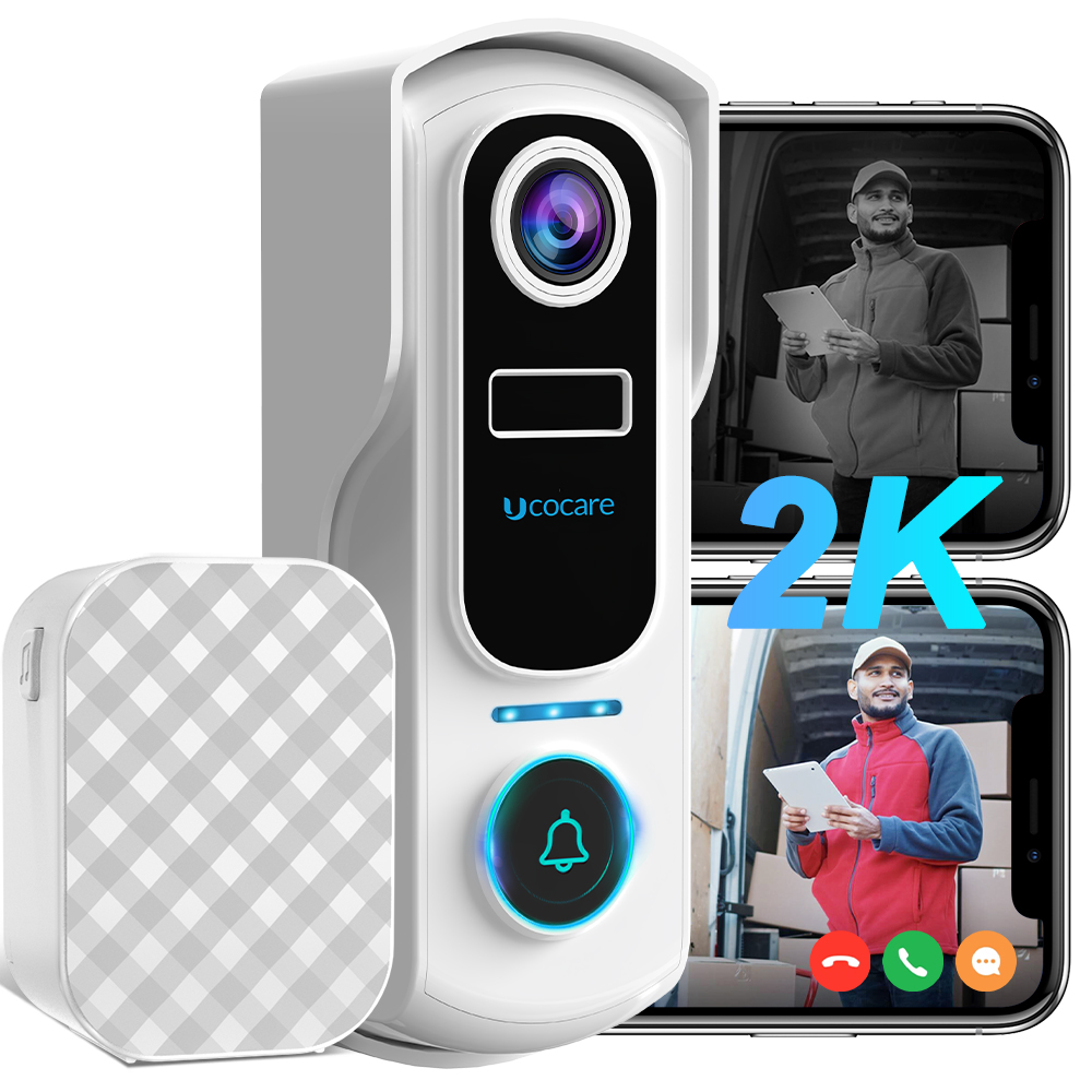 Wifi Doorbell Camera - 2K Video Deurbel Draadloze UCOCARE P4