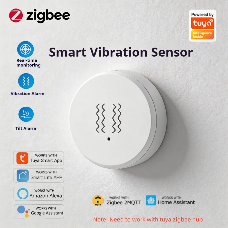 Smart Home Notifications - Tuya Zigbee slimme trillingssensor Real-time bewegingsschokalarm