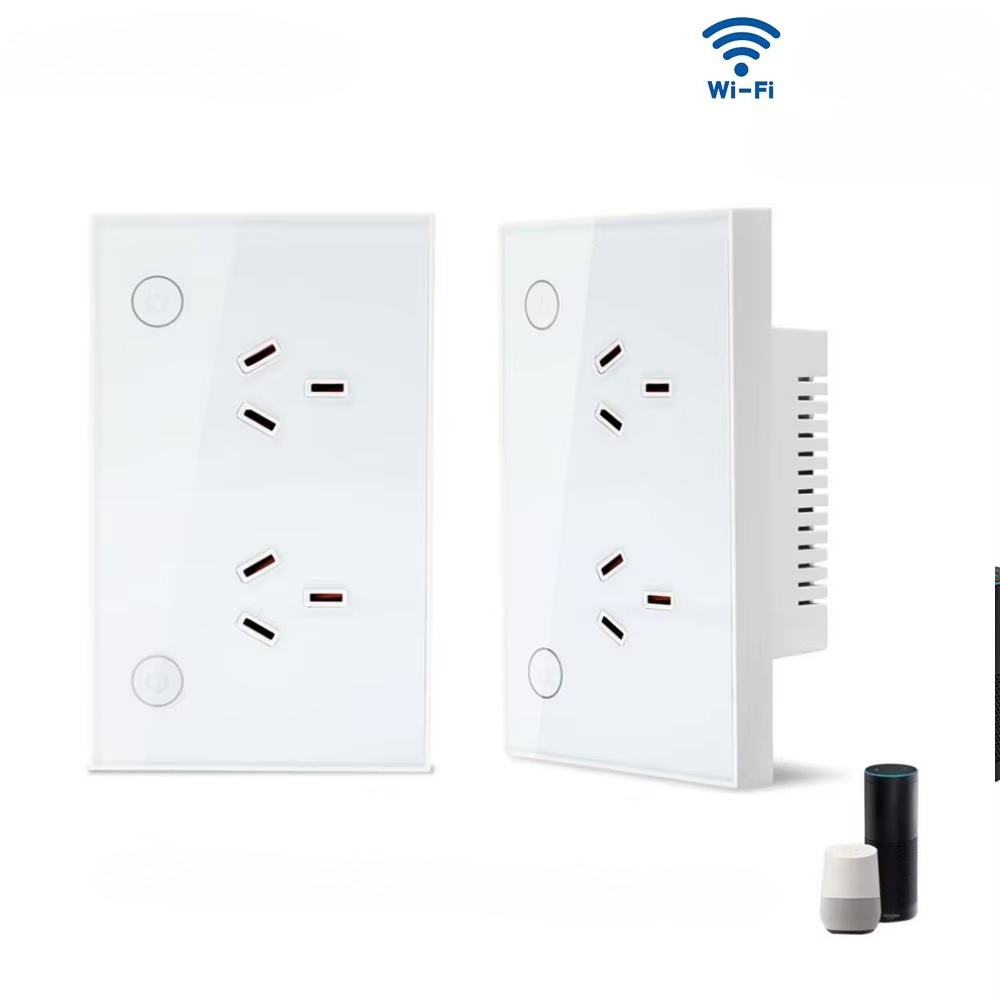 Smart Home Google - Zigbee Wi-Fi Matter AU slimme wandcontactdoos
