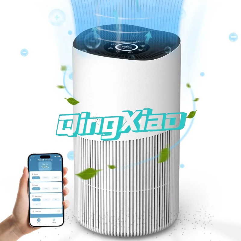 Smart Air Purifier - Slimme app-bediening Luchtreiniger Verwijder rookgeur Negatieve