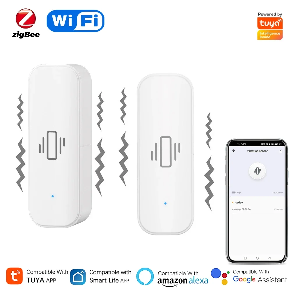 Smart Home Notifications - Tuya Wifi/Zigbee Slimme Trillingssensor Smart Home