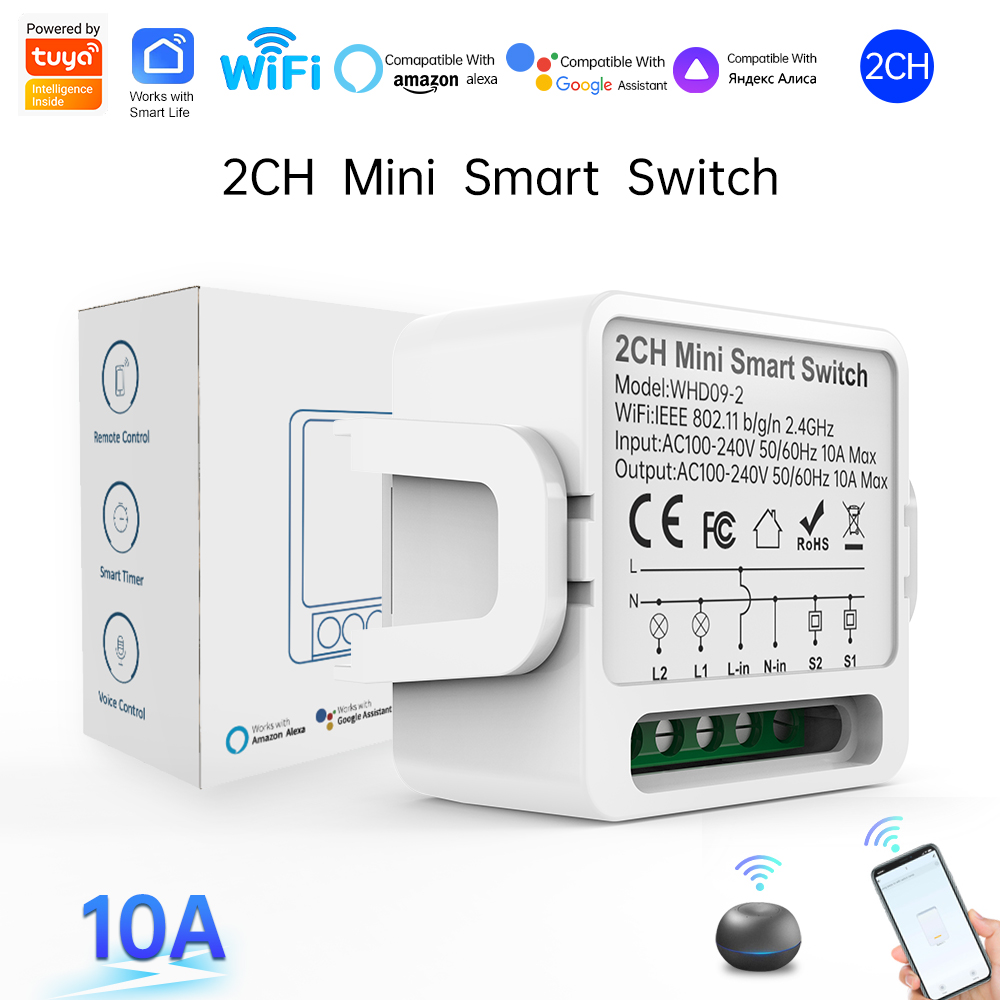 Smart Home Google - 2-weg Tuya Smart Switch 2-voudige slimme