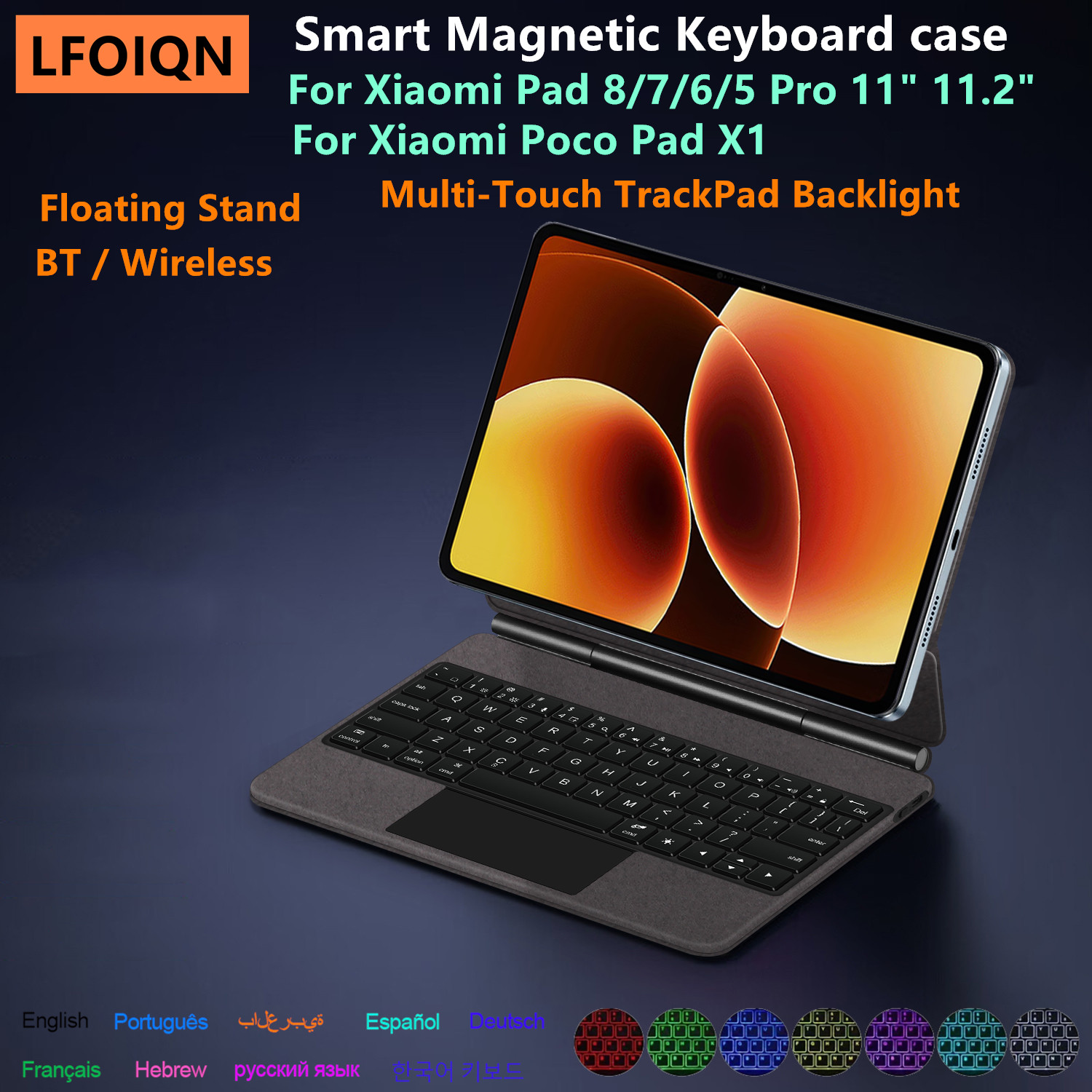 Smart Home Tablet - LFOIQN Magic Keyboard voor Xiaomi Poco