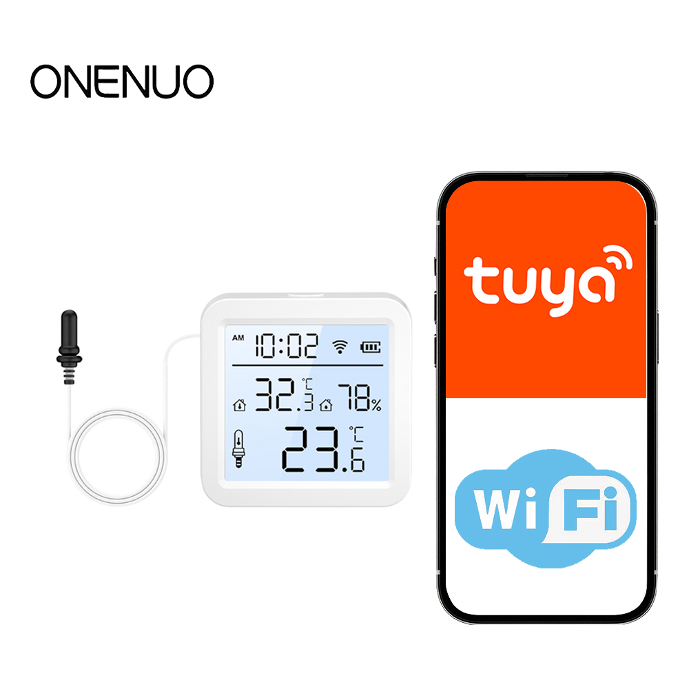 Smart Home Project - WiFi-vochtigheidstemperatuursensor met externe sonde Binnen/buiten Tuya