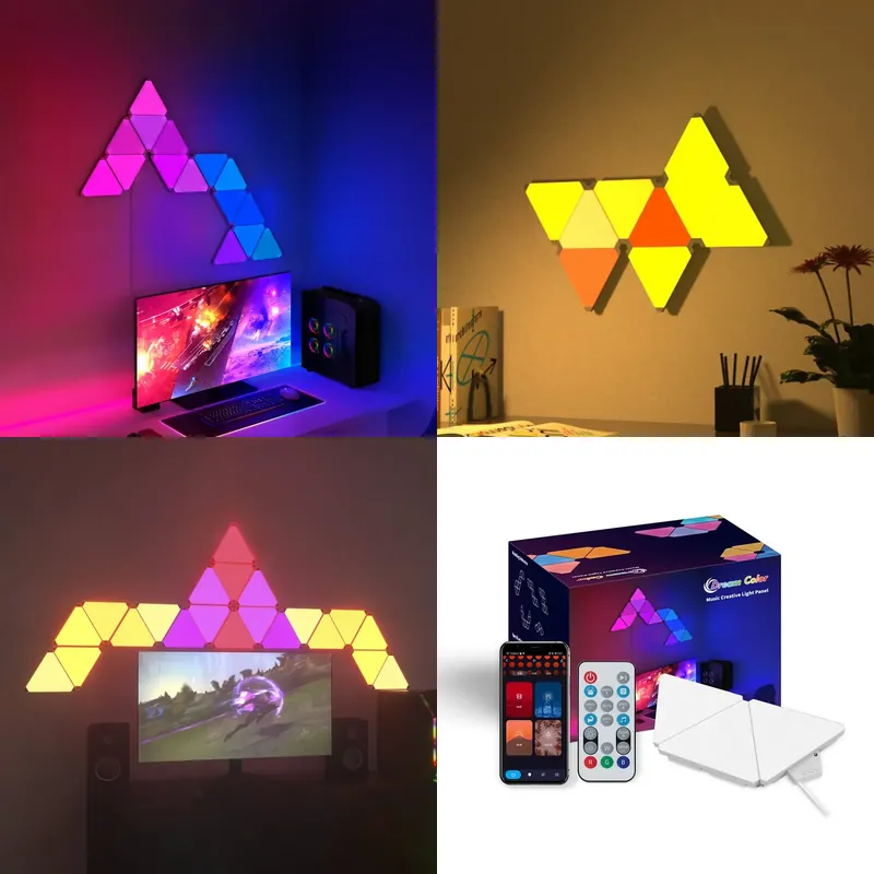 Smart Home Google - Banqcn Triangle LED Gaming Setup RGB