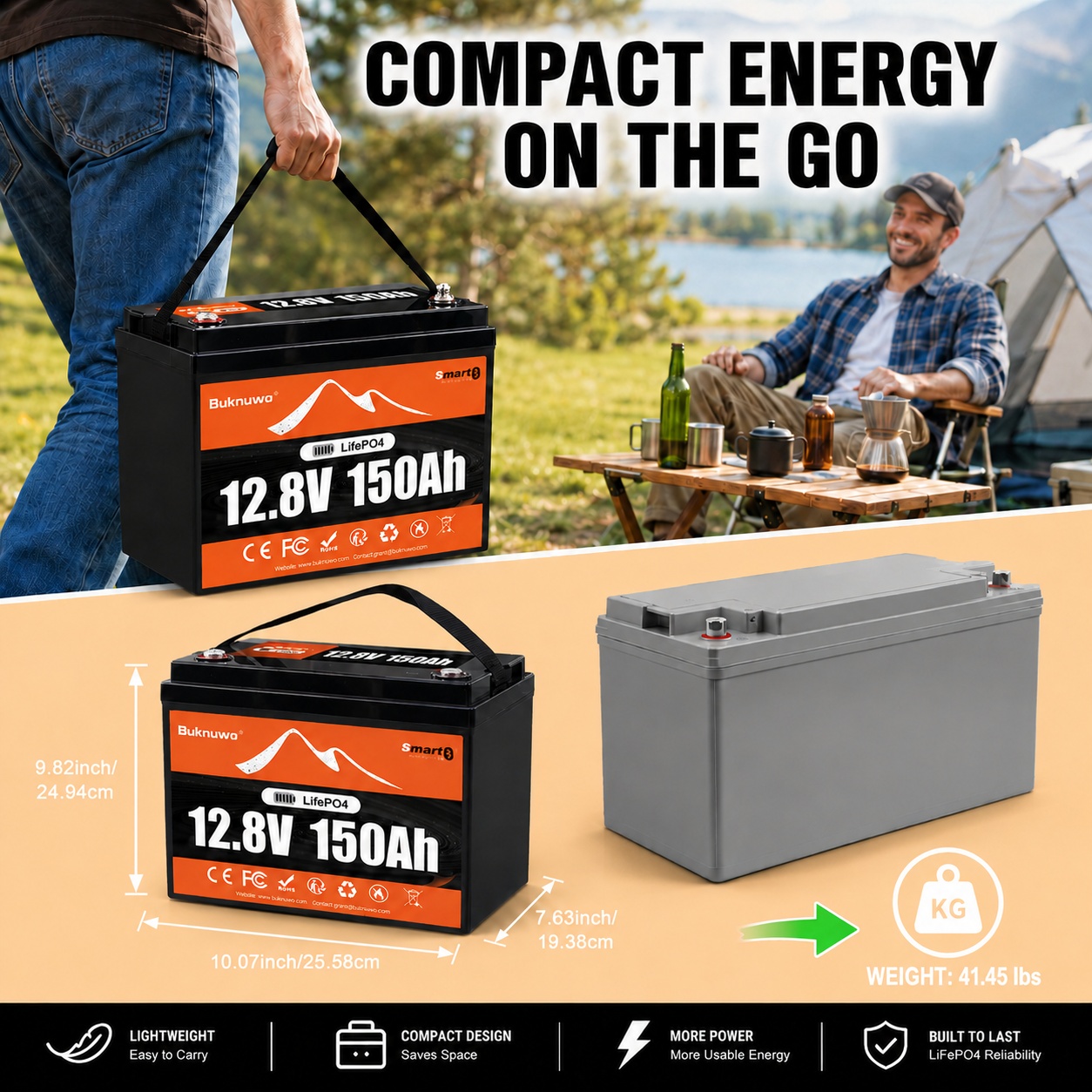 Buknuwo Smart 12V/12.8V 150Ah  - Smart Home Ecosystems recensie en prijs