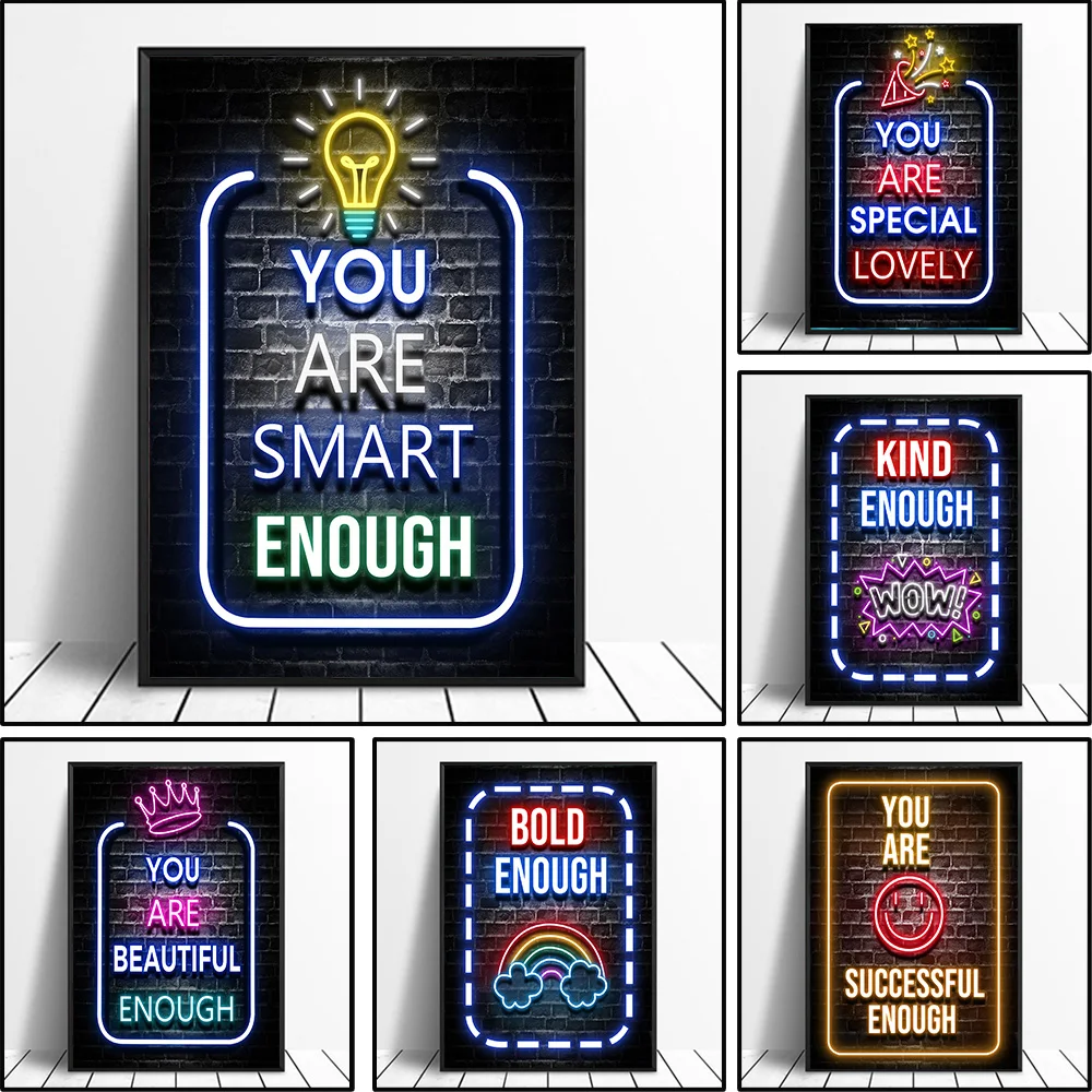 Neon Motivatie Citeert Posters - Smart Home Quotes recensie en prijs