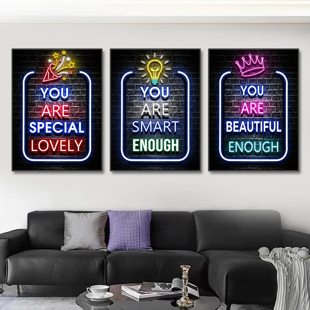 Neon Motivatie Citeert Posters - Smart Home Quotes recensie en prijs
