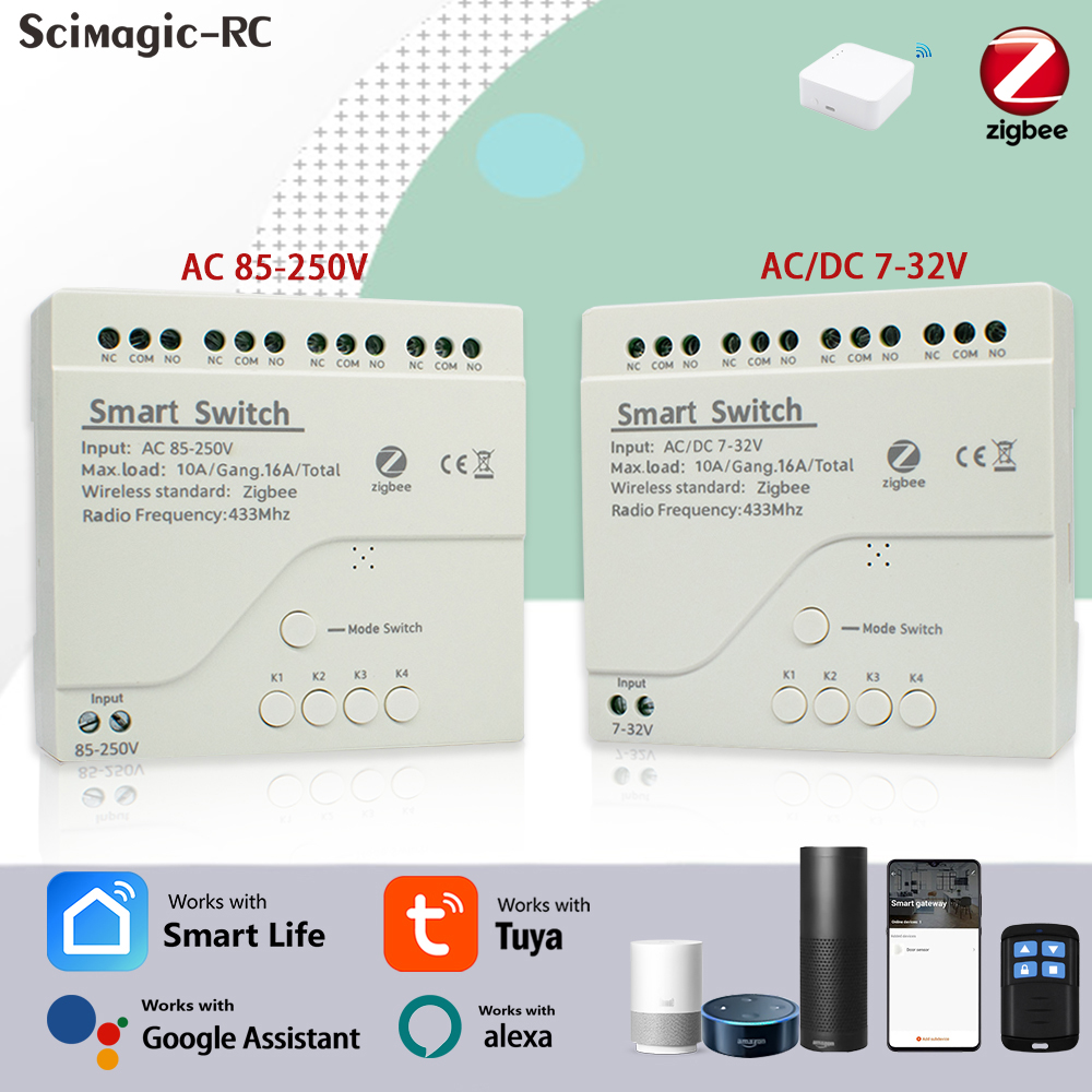 4CH Zigbee Tuya Smart Home Rel - Smart Home Google recensie en prijs