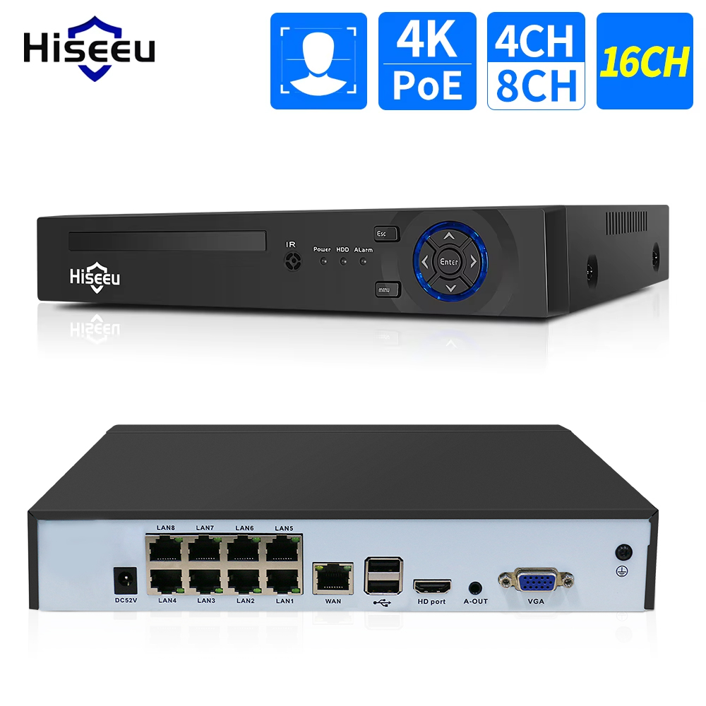 Hiseeu 4CH 10CH 16CH 4K 8MP 5M - Security Ip Camera recensie en prijs