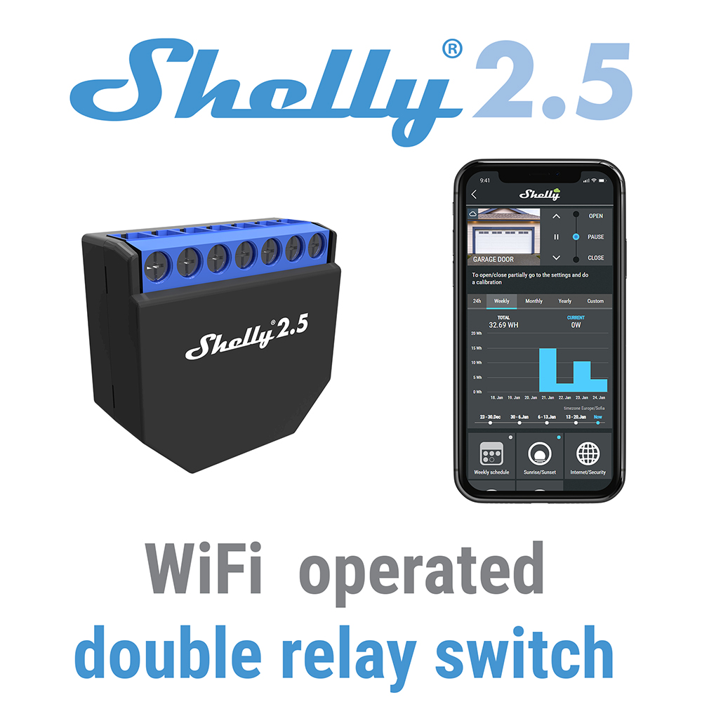 Shelly 2.5 Smart Home Dubbele  - Smart Home Open Source recensie en prijs