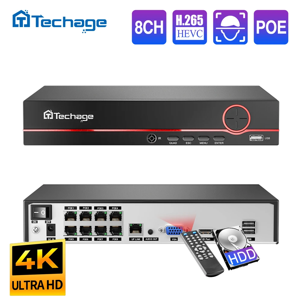 Techage H.265 8CH PoE Netwerkv - Security Ip Camera recensie en prijs