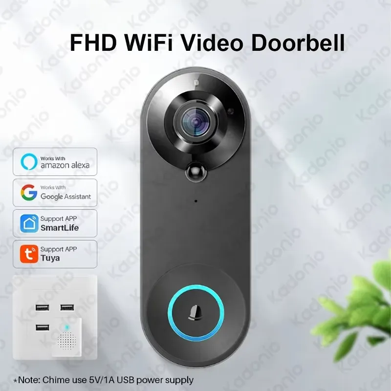 Kadonio 1080P WiFi Video Deurb - Wifi Doorbell Camera recensie en prijs