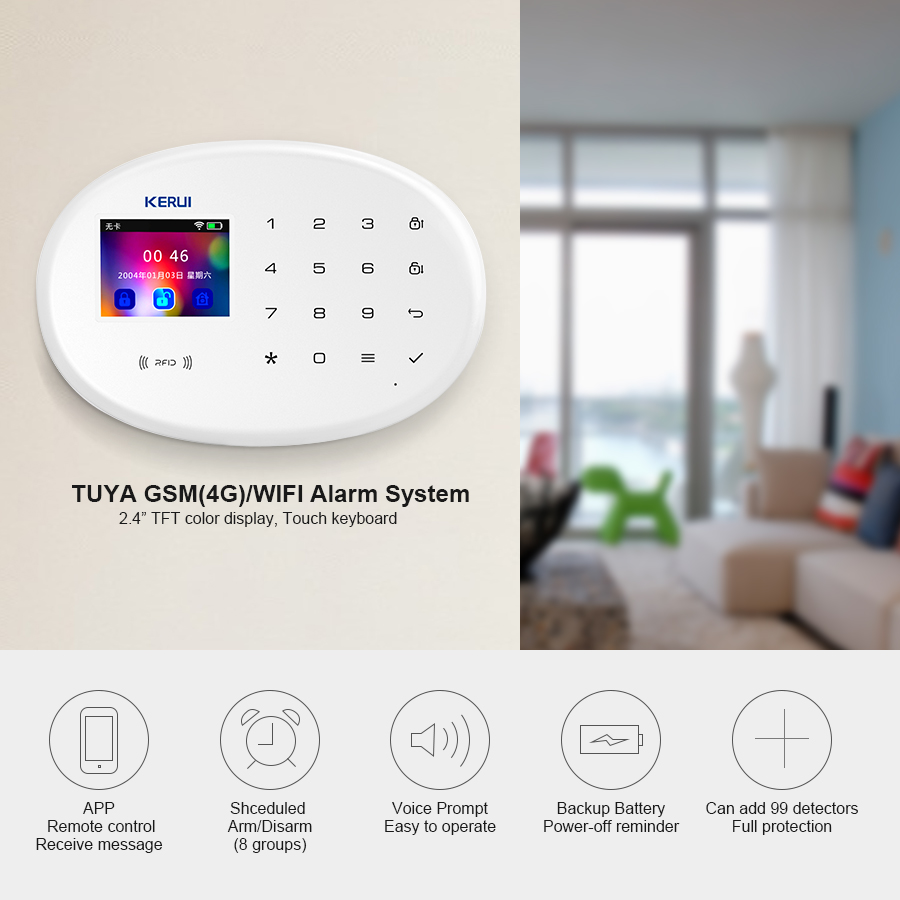 KERUI W202 WIFI GSM Alarmsyste - Smart Home Ecosystems recensie en prijs