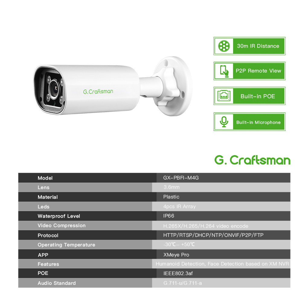 C GC PB 4MP POE IP-camera, ing - Security Ip Camera recensie en prijs